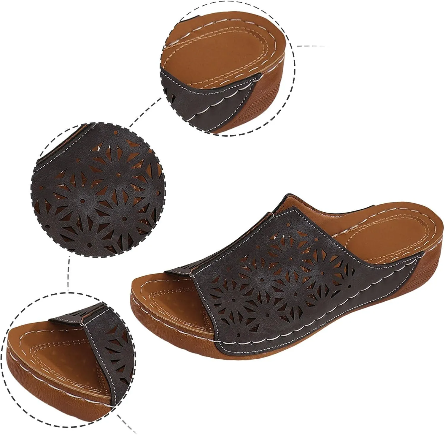 Lightweight Pillow Slippers for Women Beach Non Slip Slides Sandals Party Dress Sandals Arch Support Sandals