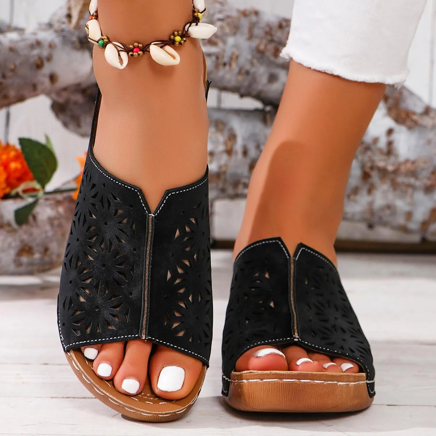 Lightweight Pillow Slippers for Women Beach Non Slip Slides Sandals Party Dress Sandals Arch Support Sandals