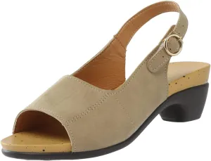 Low Chunky Heel Sandals for Women Open Toe Slingback Buckle Strap Sandals, Summer Comfortable Elegant Low Heels Anti-Slip Casual Breathable Walking Shoes