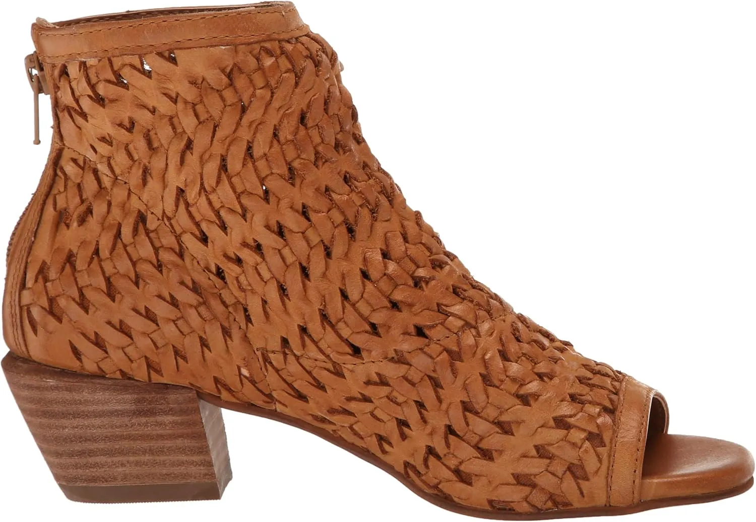 Lucky Brand Women's Mofira Woven Peep Toe Bootie Ankle Boot