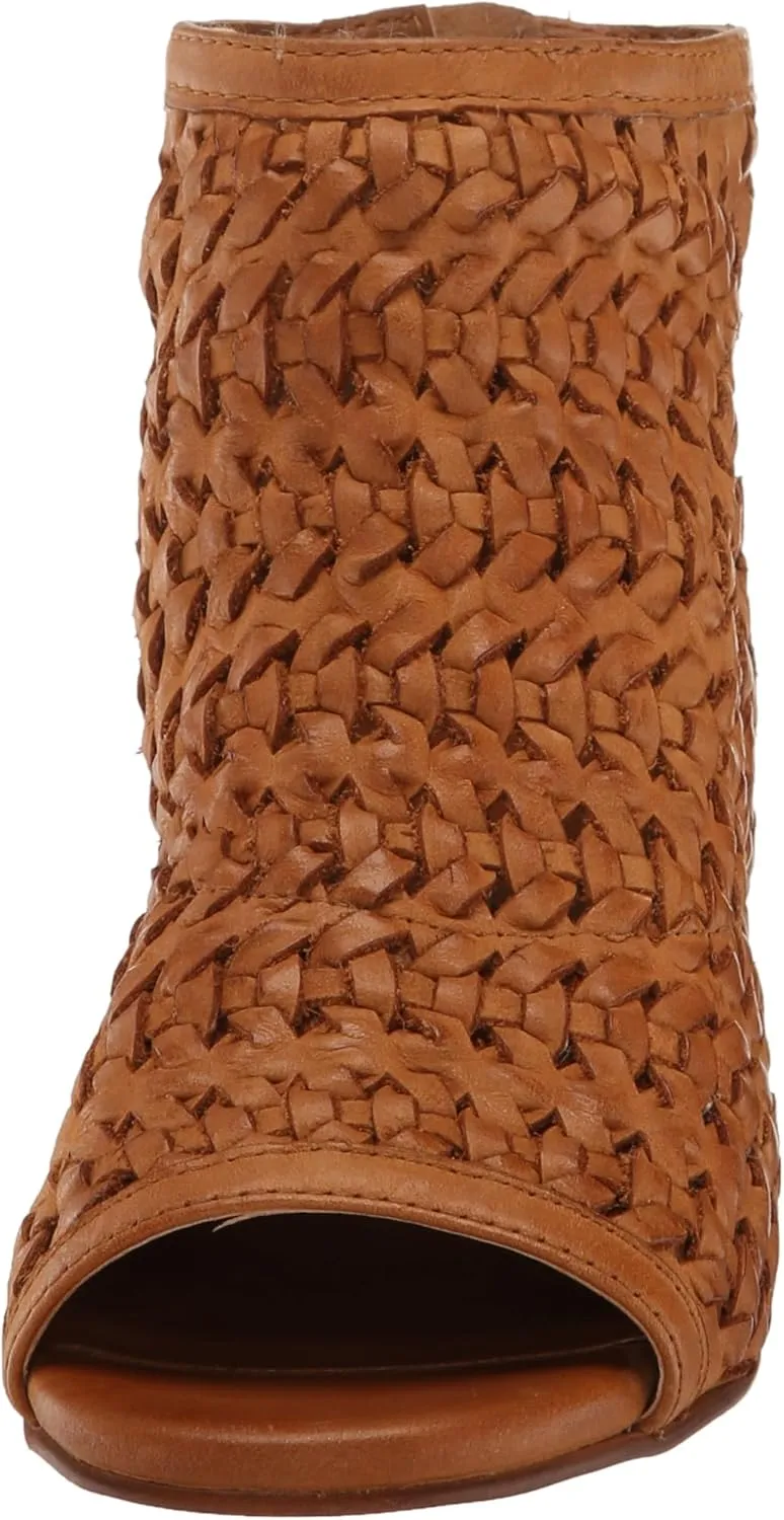 Lucky Brand Women's Mofira Woven Peep Toe Bootie Ankle Boot