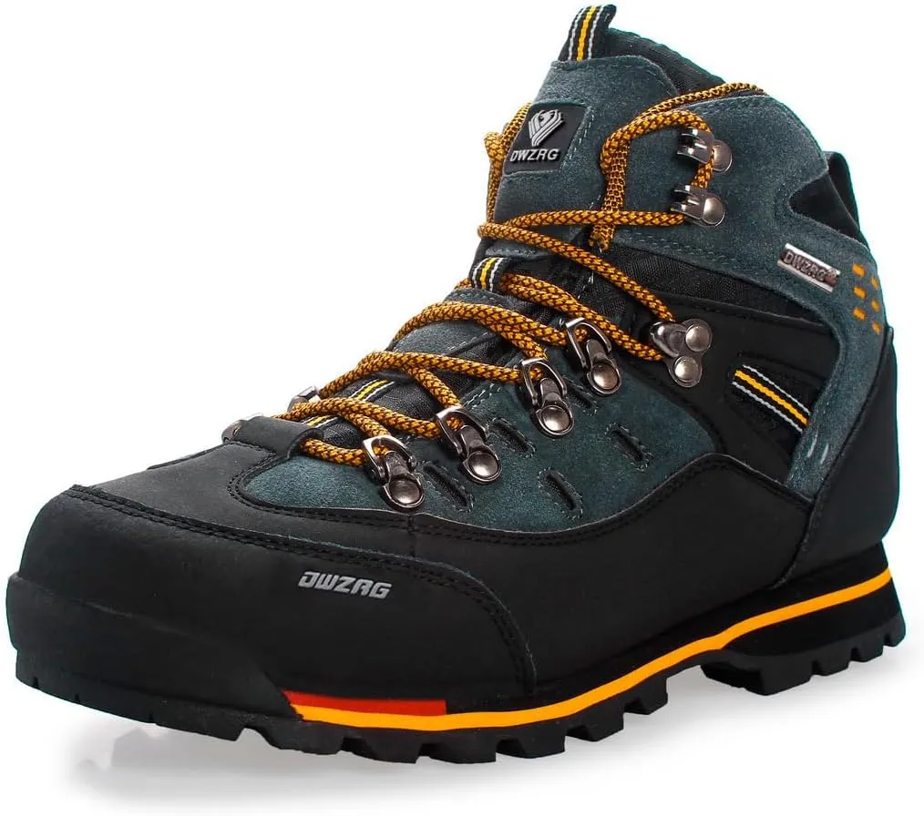Men's High Ankle Hiking Boots Waterproof Outdoor Shoes Trail Running Sneakers with EVA Midsole for Men, Durable Synthetic Leather, Multi-Terrain Grip