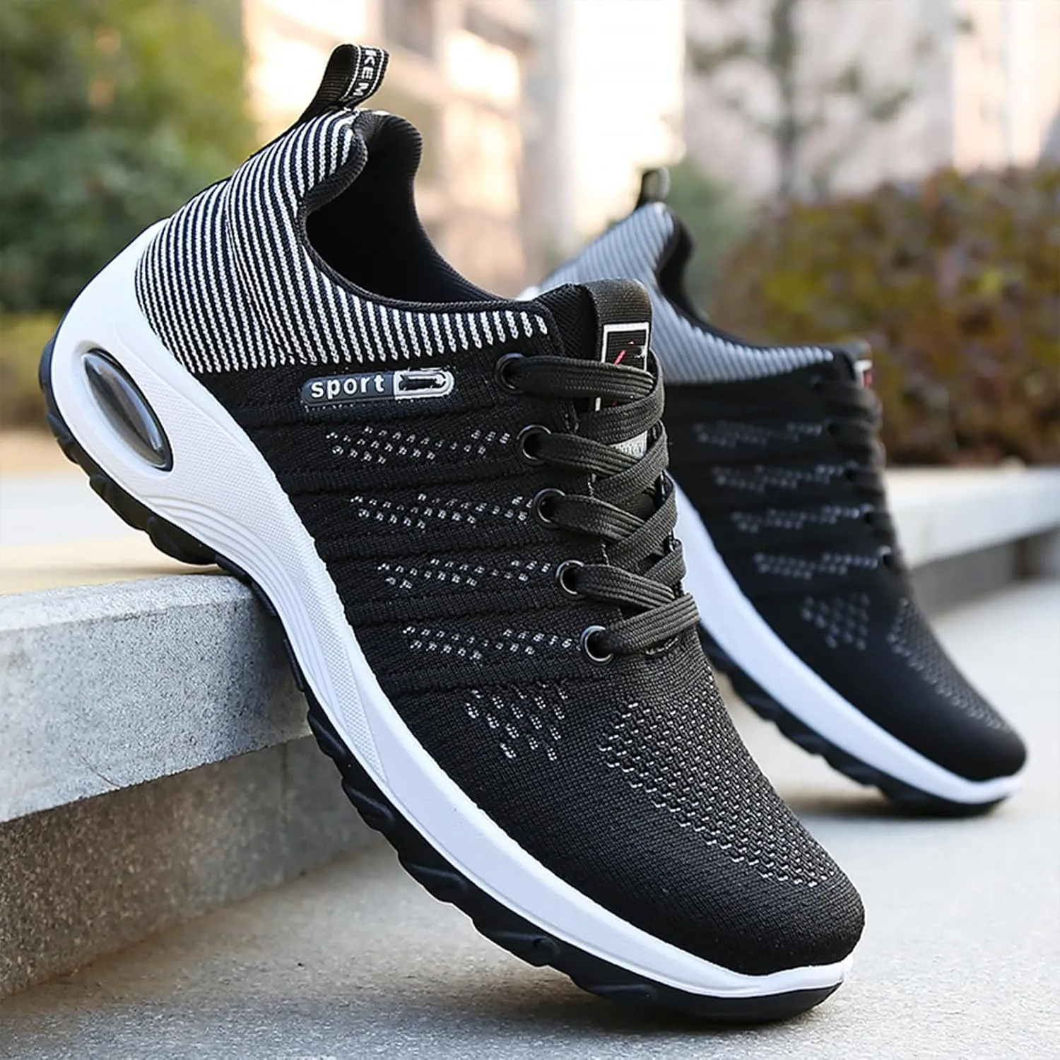 Mens Slip On Walking Shoes Lightweight Gym Sport Jogging Shoes Non-Slip Casual Running Sneakers