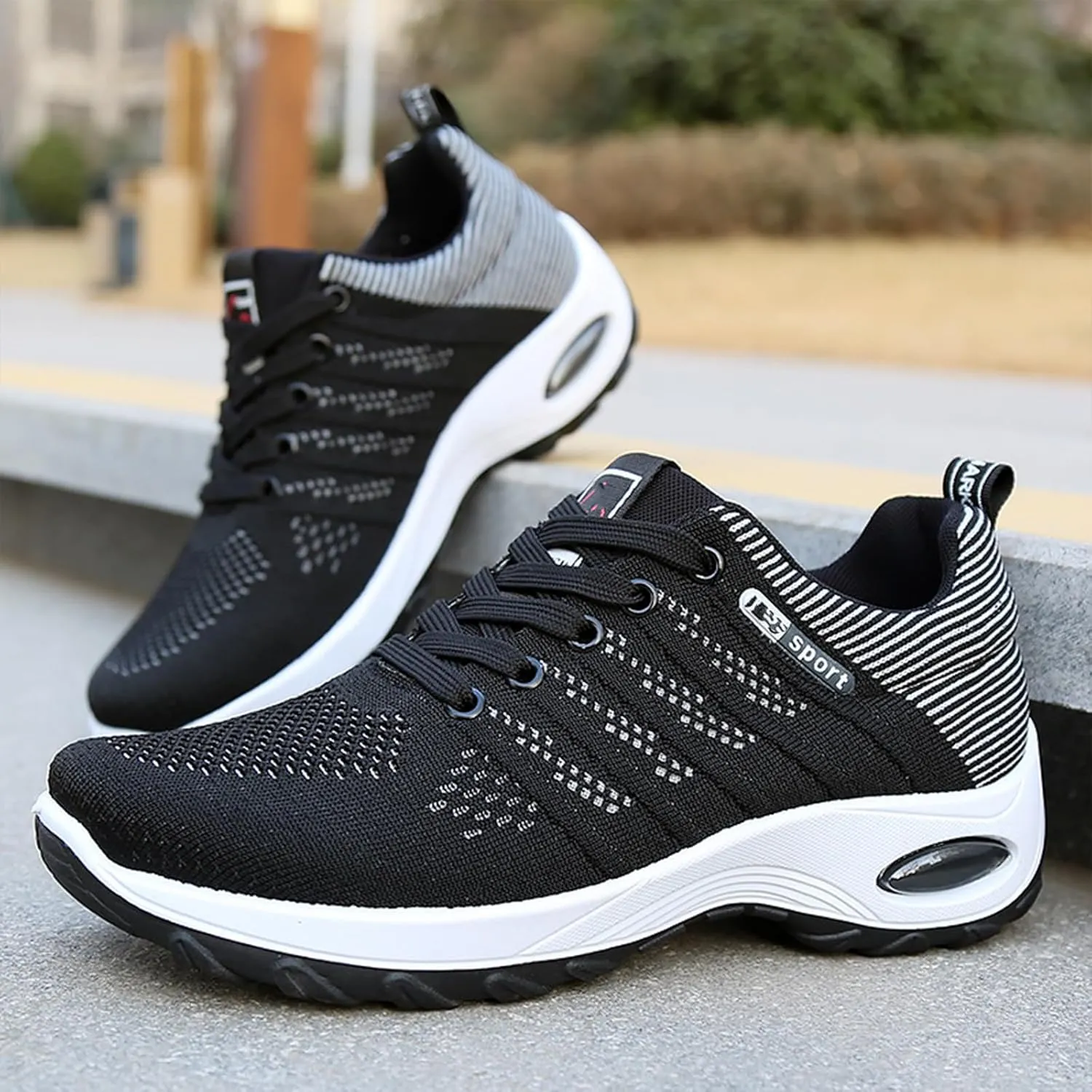 Mens Slip On Walking Shoes Lightweight Gym Sport Jogging Shoes Non-Slip Casual Running Sneakers