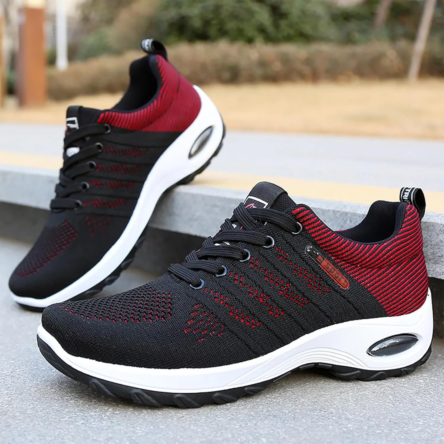 Mens Slip On Walking Shoes Lightweight Gym Sport Jogging Shoes Non-Slip Casual Running Sneakers