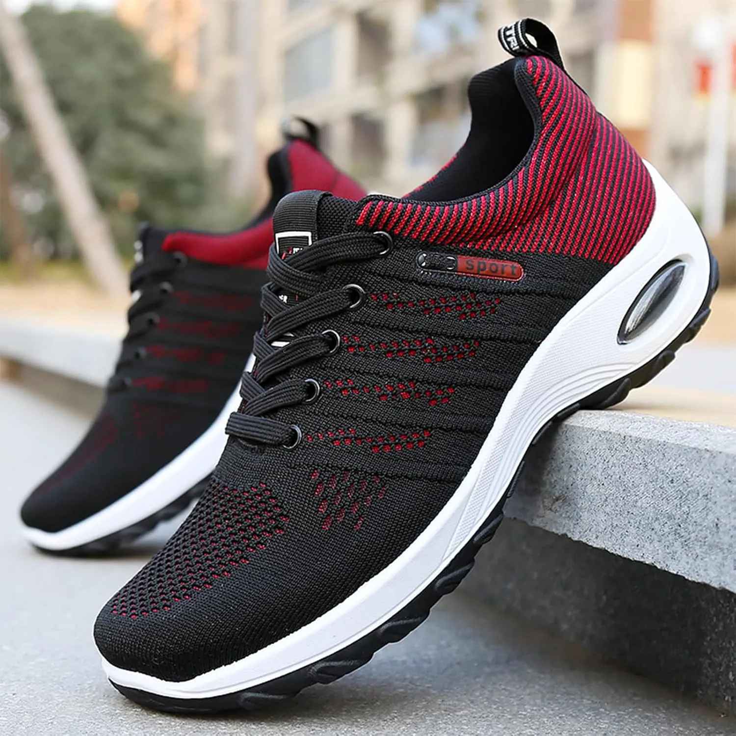 Mens Slip On Walking Shoes Lightweight Gym Sport Jogging Shoes Non-Slip Casual Running Sneakers