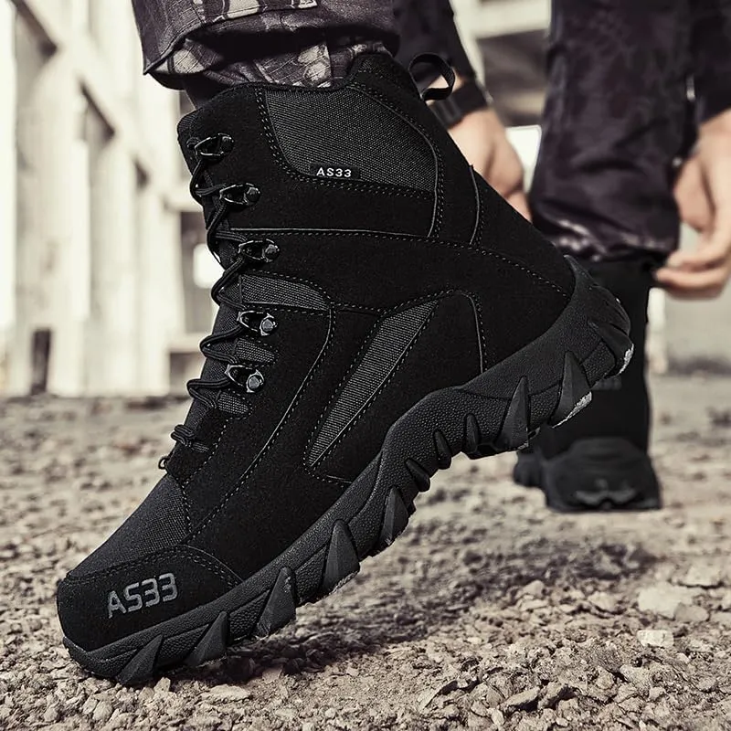 Men's Waterproof Hiking Boots Lightweight Outdoor Trekking Shoes for Men Durable Traction Hiking Footwear for Mountain Camping and Trail Water repellent
