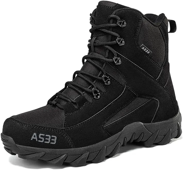 Men's Waterproof Hiking Boots Lightweight Outdoor Trekking Shoes for Men Durable Traction Hiking Footwear for Mountain Camping and Trail Water repellent