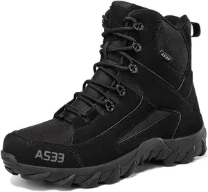 Men's Waterproof Hiking Boots Lightweight Outdoor Trekking Shoes for Men Durable Traction Hiking Footwear for Mountain Camping and Trail Water repellent