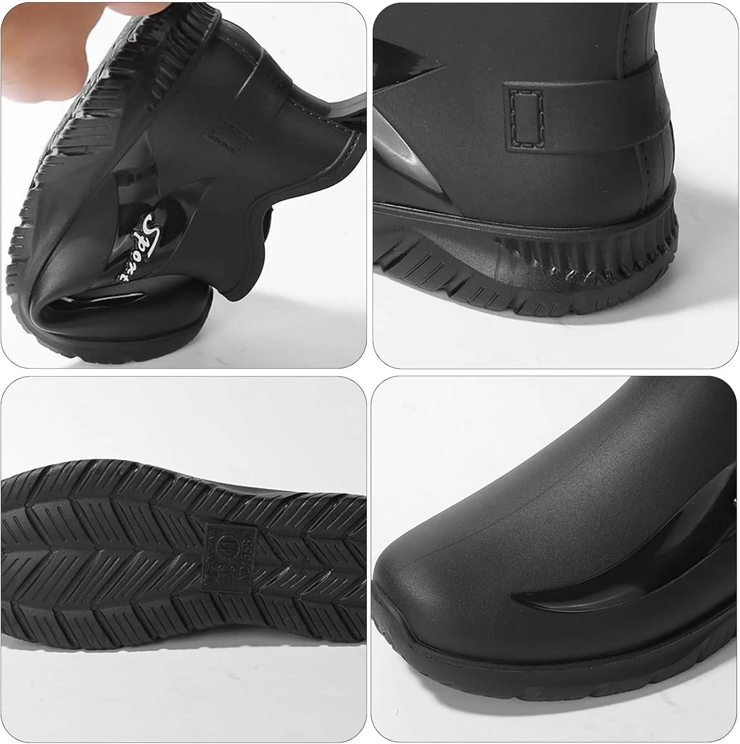 Men's Waterproof Rubber Boots Ankle Rain Boots Mud Booties Gardening Farming Camping Fishing Sports Shoes