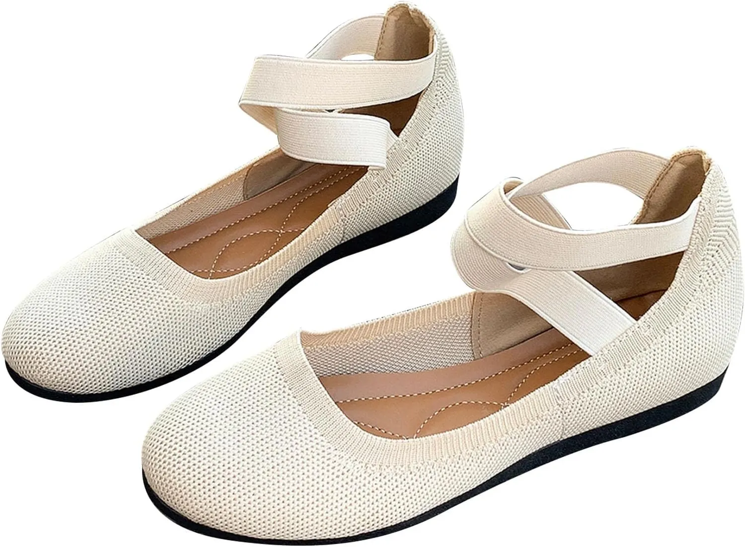Mesh Flat Shoes Women Breathable Comfortable Shoes Casual Low-Heel Shoes Solid Fashion Shoes Plus Size Travel Shoes