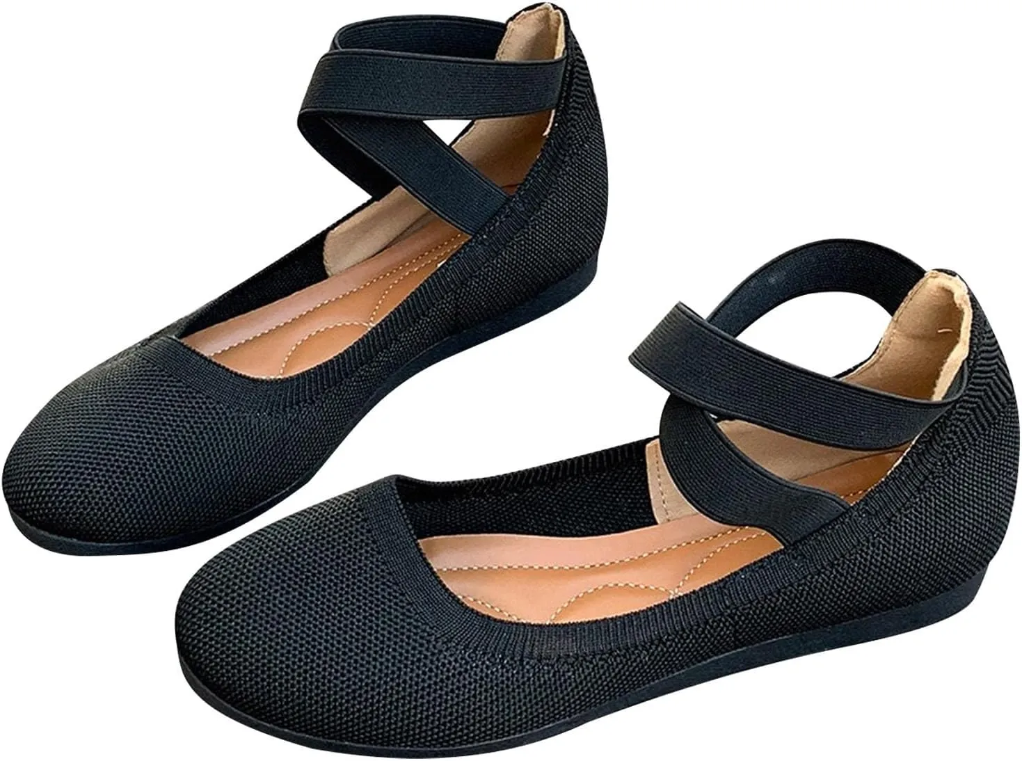 Mesh Flat Shoes Women Breathable Comfortable Shoes Casual Low-Heel Shoes Solid Fashion Shoes Plus Size Travel Shoes