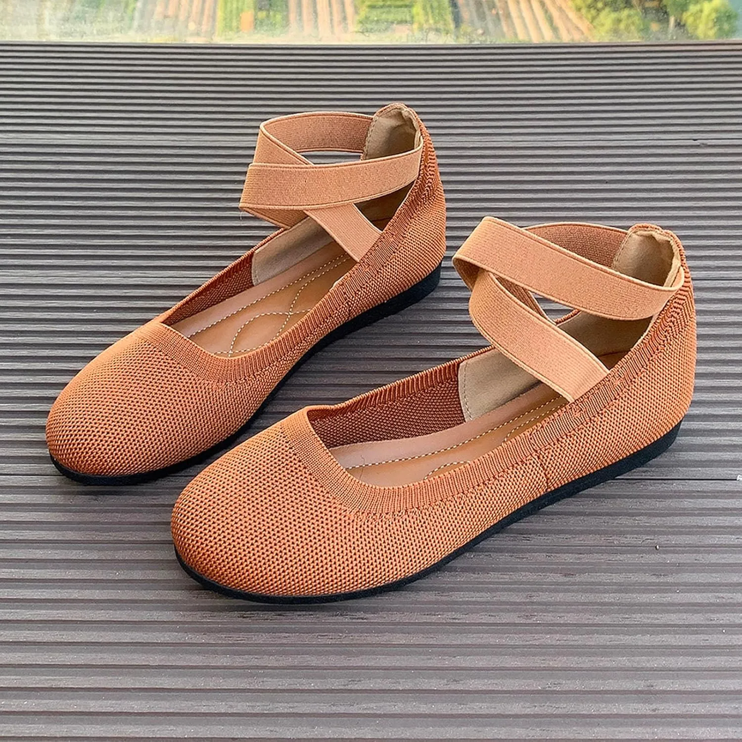 Mesh Flat Shoes Women Breathable Comfortable Shoes Casual Low-Heel Shoes Solid Fashion Shoes Plus Size Travel Shoes