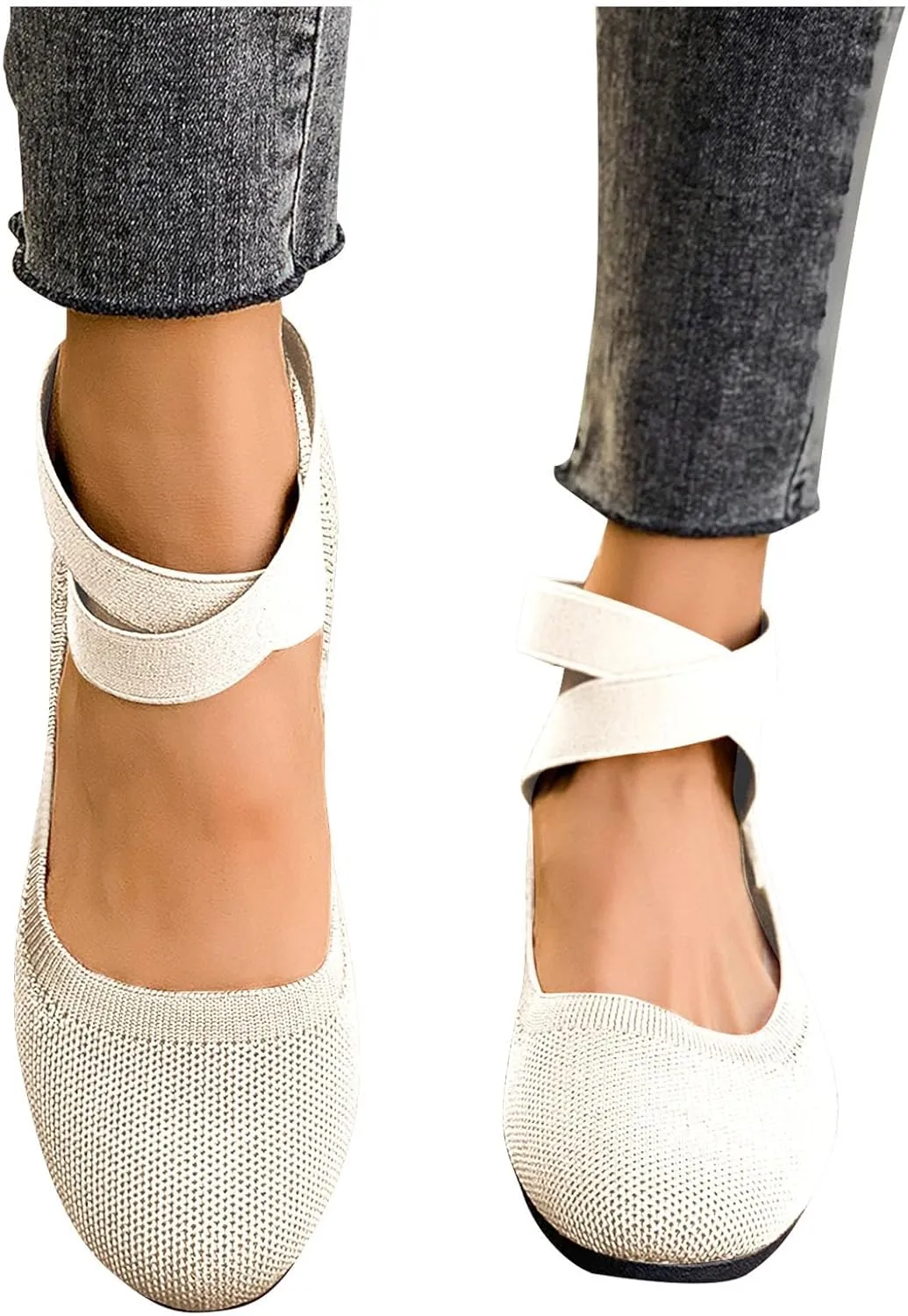 Mesh Flat Shoes Women Breathable Comfortable Shoes Casual Low-Heel Shoes Solid Fashion Shoes Plus Size Travel Shoes
