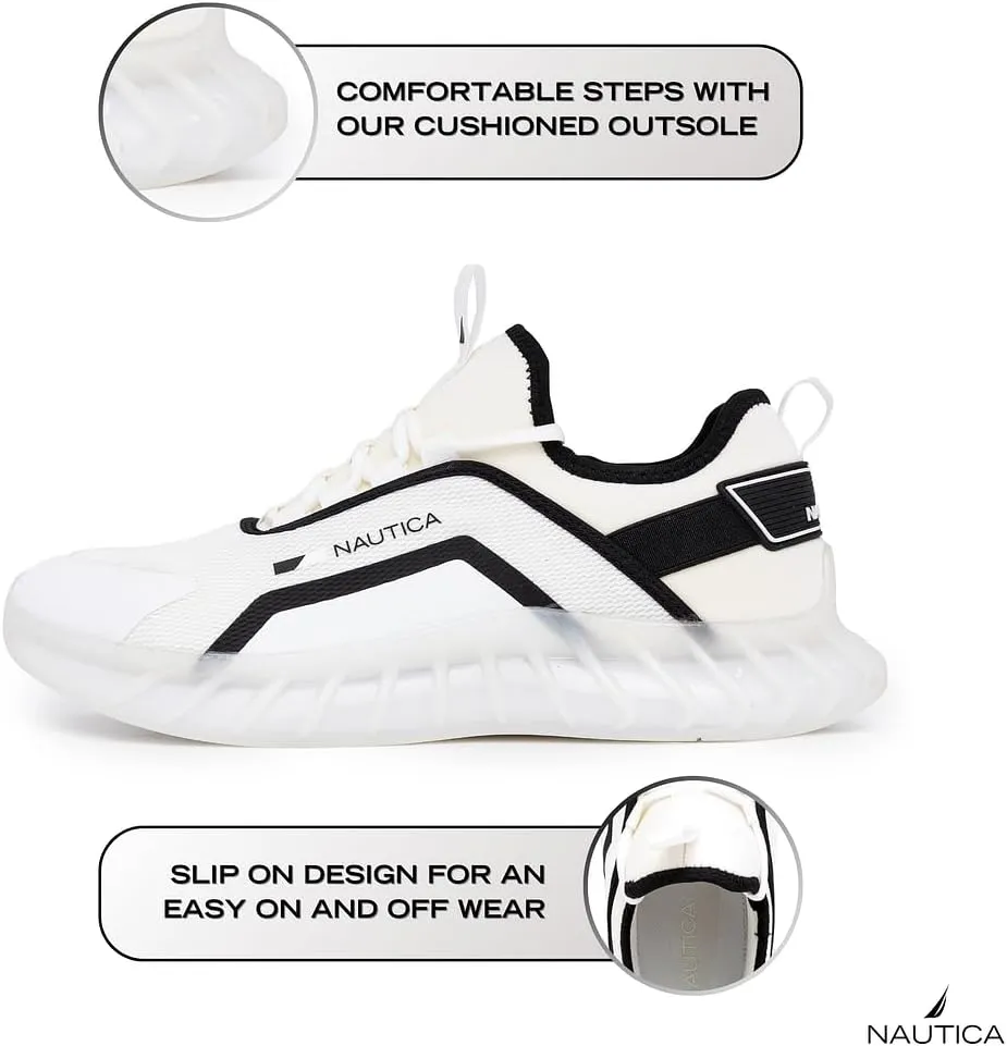 Nautica Men's Casual Fashion Sneakers  Lightweight Lace-Up Athletic Walking Shoes for Gym & Tennis, Comfortable