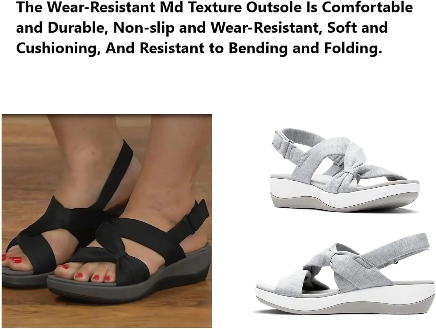 Orthopedic Arch Support Shoes Casual Comfortable Walking Flat Sandal Summer Bow Open Toe Flats Sandals Beach Vacation Cushion Shoes Wide Fit Espadrilles Slippers Cute Slip-Ins Sandals