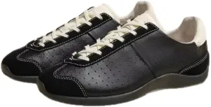 Platform Sneakerina Ballet Sneakers for Women Kawaii Y2K Trendy Retro Strap Emo Shoes Round Toes Non-Slip Chunky Sole Casual Leather Lace-Up Slip on Shoes Comfortable Outdoor Workout Walking Tennis