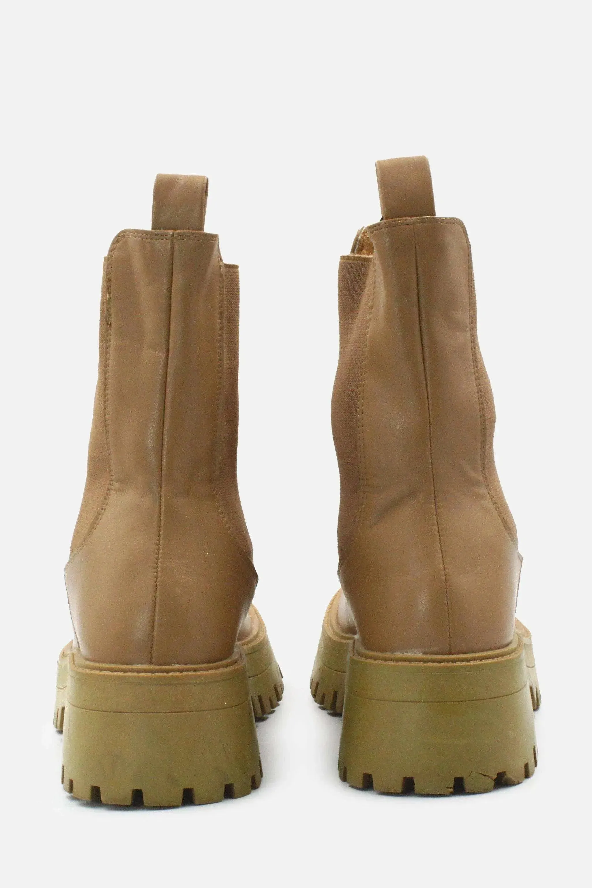 Pull & Bear Stretchable Combat Ankle Boots | Suede