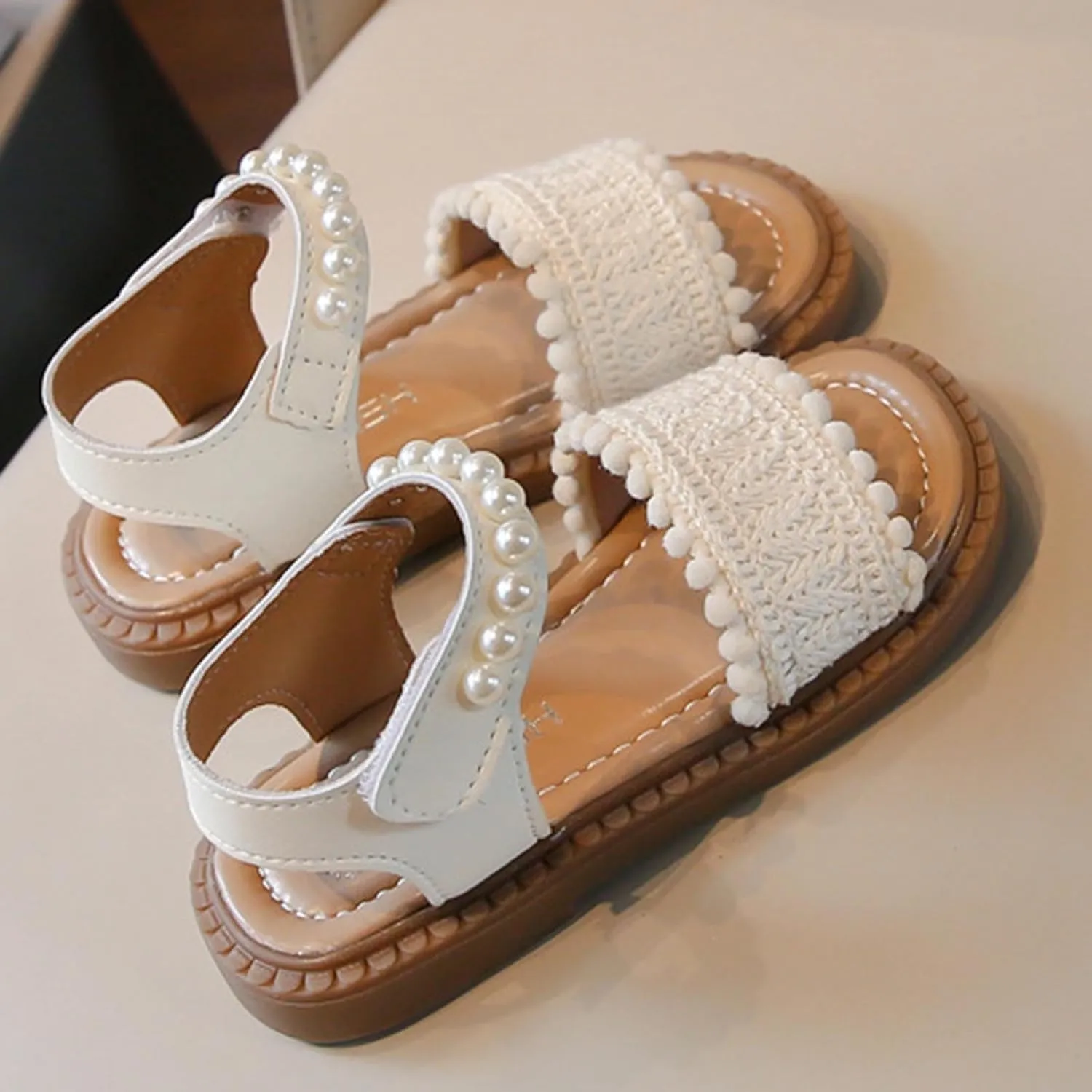 Sandals for Girls Dressy: Comfortable Flats Sandal Open Toe Ankle Strap Walking Shoes Summer Footwear