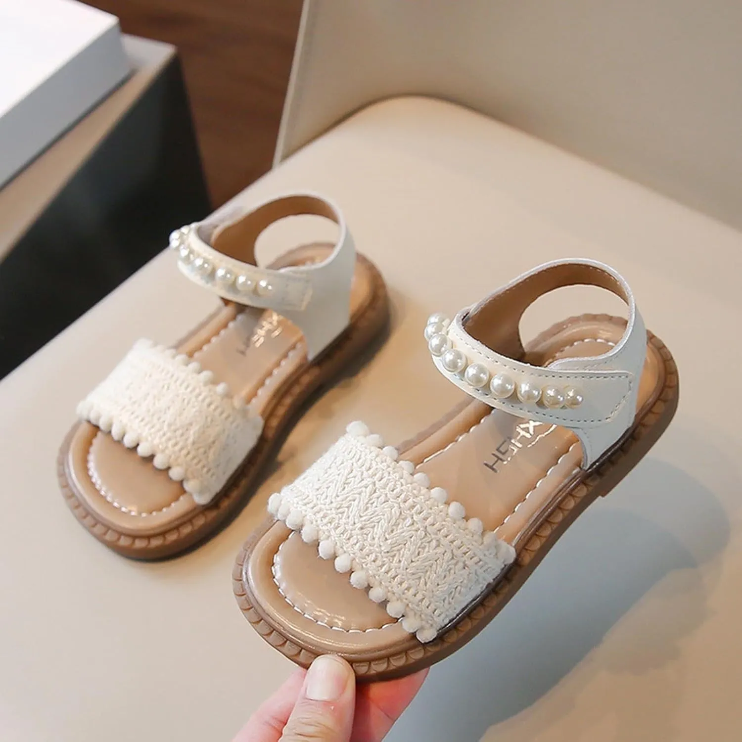 Sandals for Girls Dressy: Comfortable Flats Sandal Open Toe Ankle Strap Walking Shoes Summer Footwear