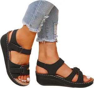Sandals for Women 2024 Summer Waterproof Hiking Womens Sandals Comfortable Walking Outdoor Athletic Sandals