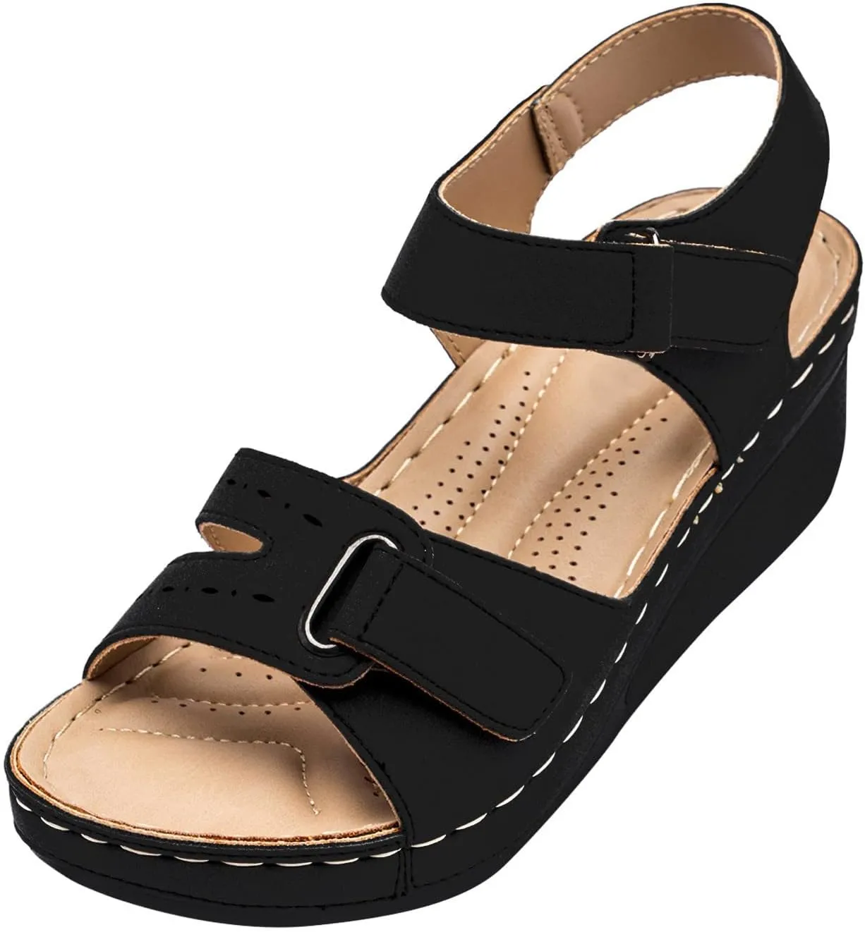 Sandals for Women 2024 Summer Waterproof Hiking Womens Sandals Comfortable Walking Outdoor Athletic Sandals