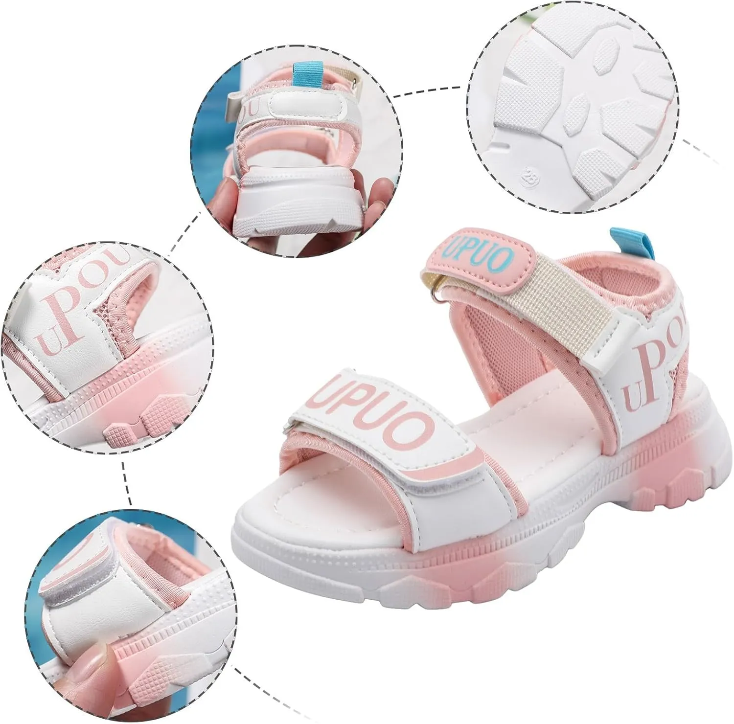 Shoes Comfortable Soft Sole Sandals Fashionable Open Toe Thick Sole Children Sandals Little Girl for Kids Girls