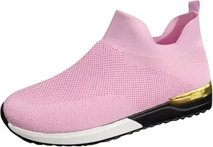 Shoes For Women Sneakers Trendy Slip On Walking Shoes Lightweight Casual Athletic Gym Comfort Fashion Tennis Running Sneakers