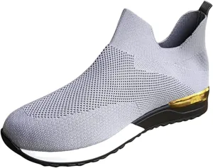 Shoes For Women Sneakers Trendy Slip On Walking Shoes Lightweight Casual Athletic Gym Comfort Fashion Tennis Running Sneakers