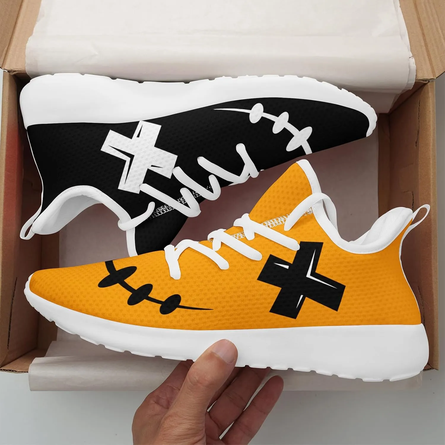 Skull Walking Shoes for Men Mesh Athletic Road Running Shoes Lightweight Breathable Halloween Training Sports Shoes Tennis Walking Sneaker