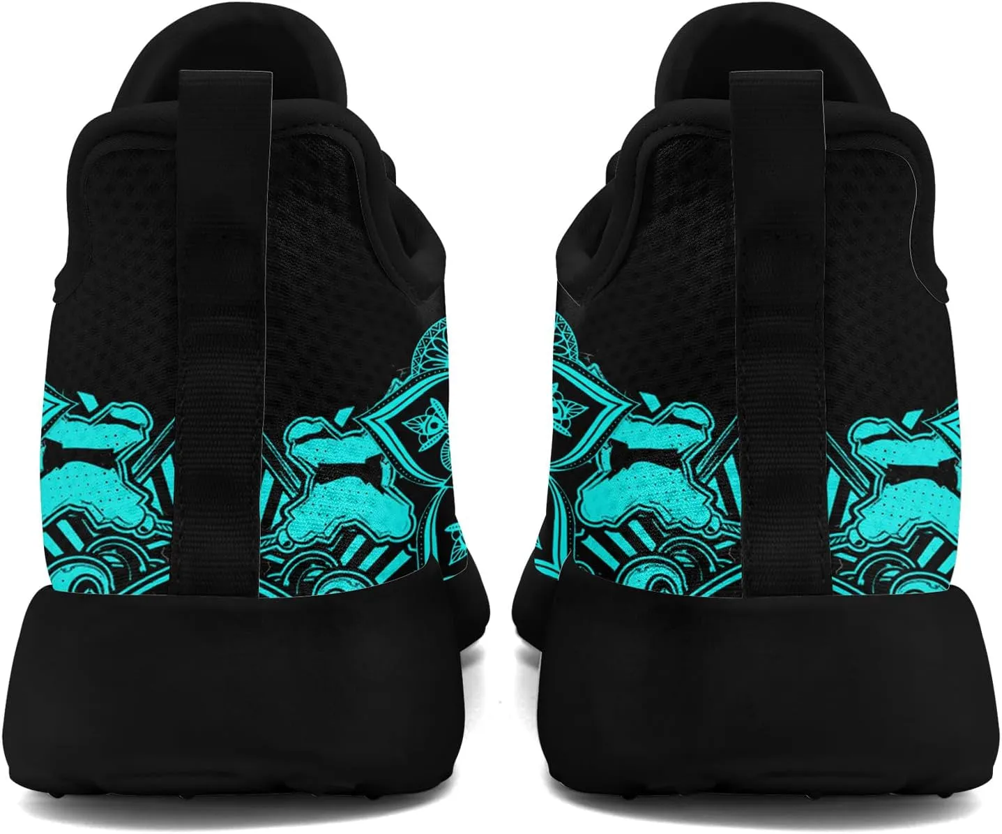 Skull Walking Shoes for Men Mesh Athletic Road Running Shoes Lightweight Breathable Halloween Training Sports Shoes Tennis Walking Sneaker