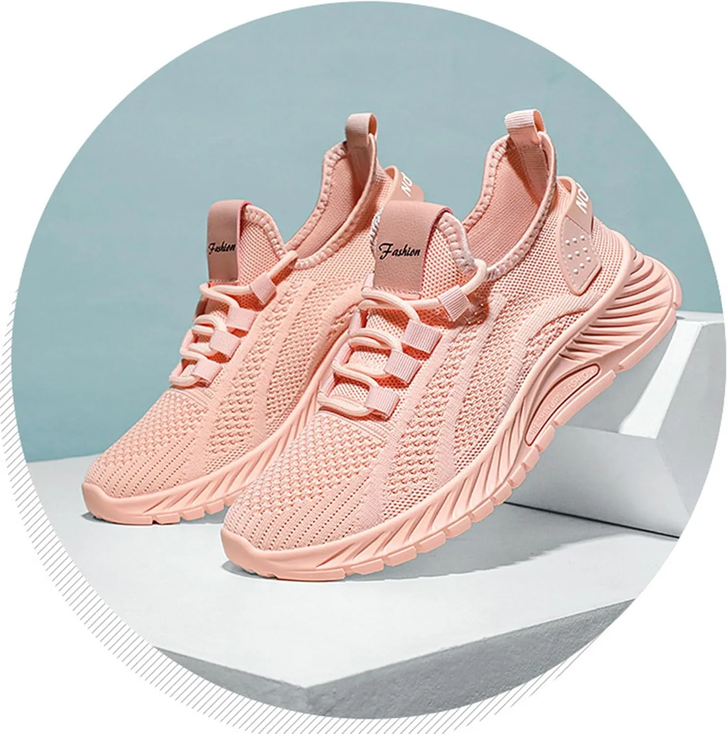 Slip on Sneakers for Women Chunky Fashion Sneakers Platform Lace-Up Comfortable Sneakers Casual Walking Shoes
