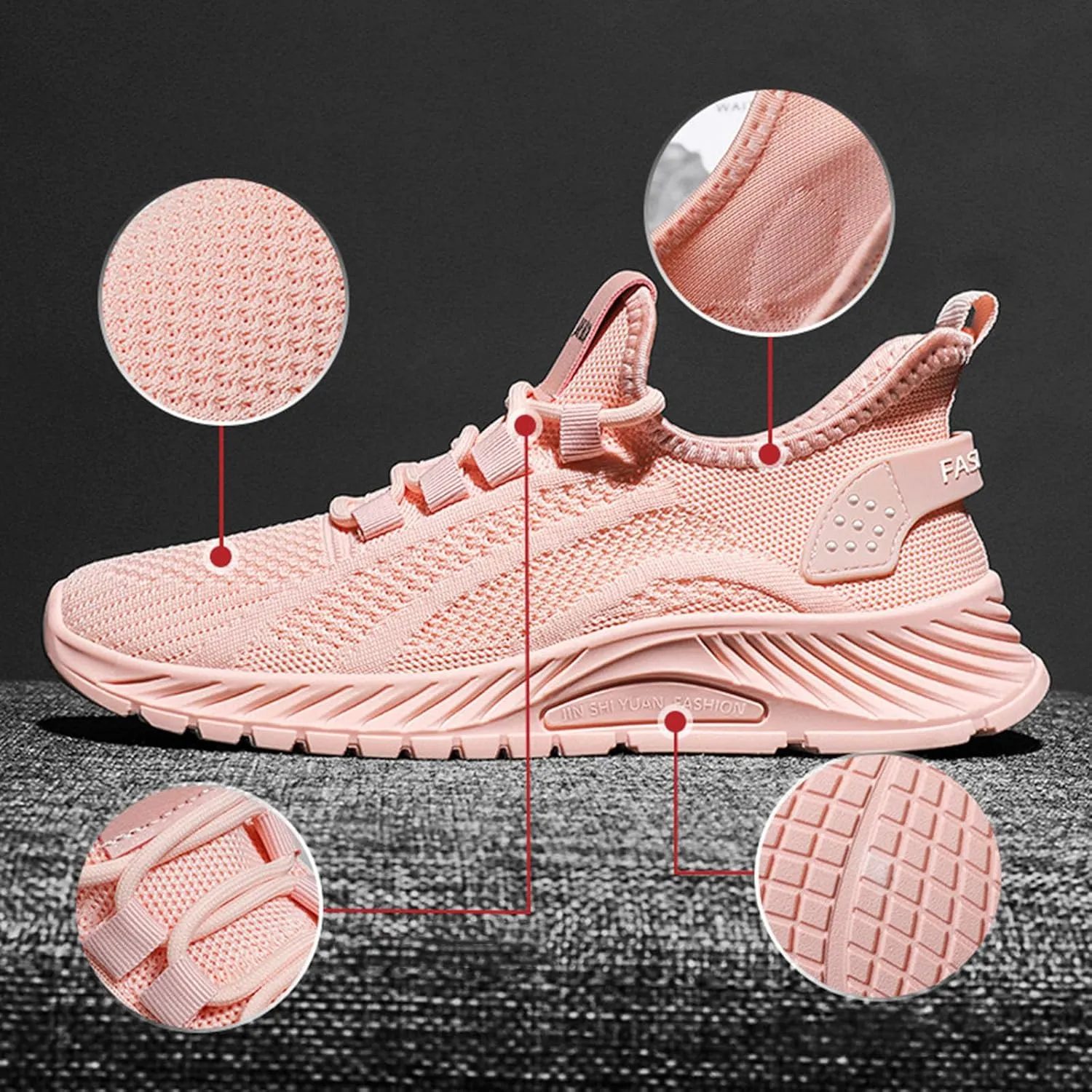 Slip on Sneakers for Women Chunky Fashion Sneakers Platform Lace-Up Comfortable Sneakers Casual Walking Shoes