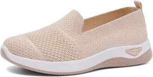 Slip On Walking Shoes for Women Woven Orthopedic Breathable Soft Shoes Casual Soft Sole Walking Shoe Comfort Non Slip Outdoor Sneakers Business Casual Work Flats