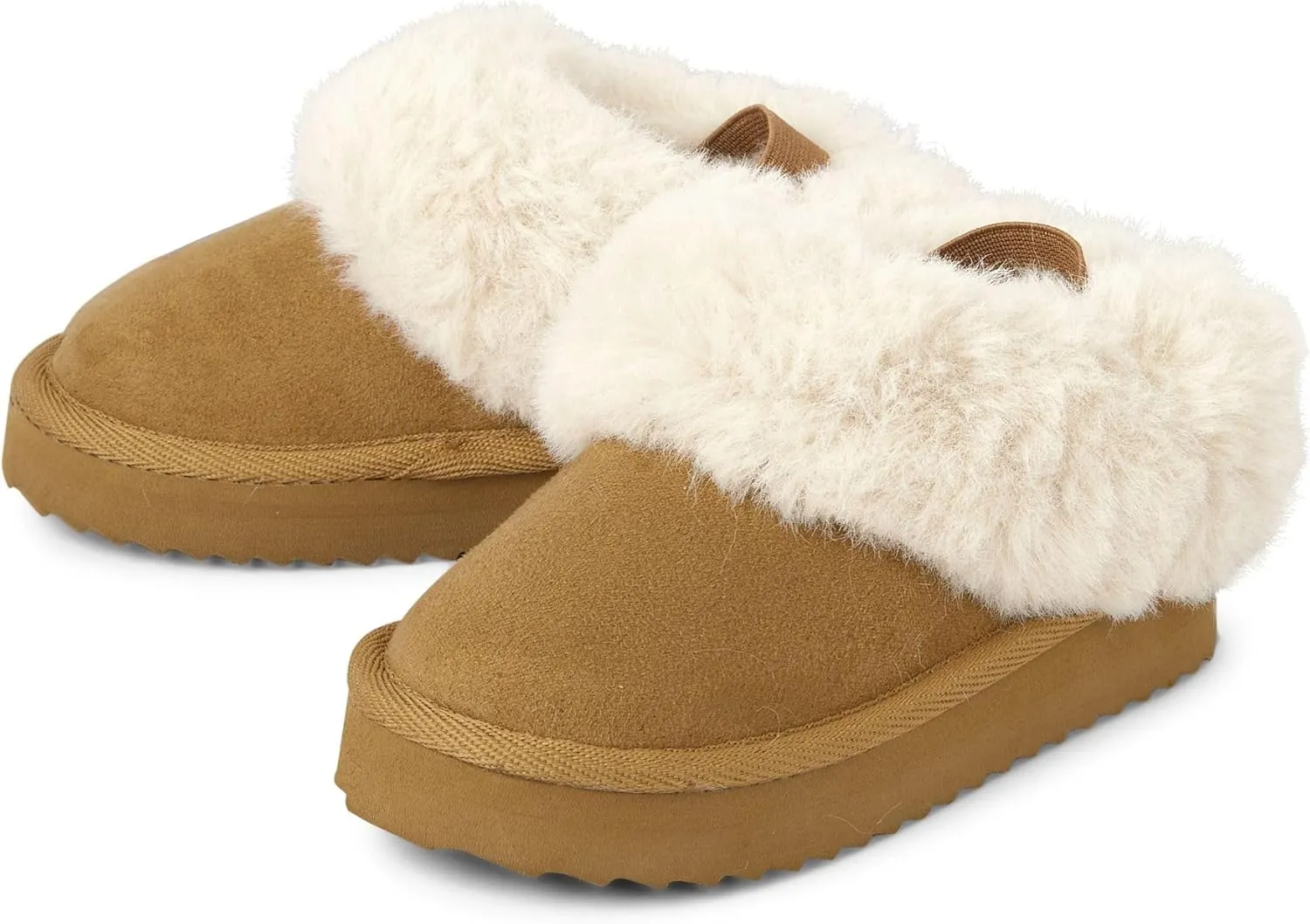 The Children's Place Baby Girls' Indoor/Outdoor Comfy Slip-On Platform Shoe with Backstrap, Faux Fur Lined