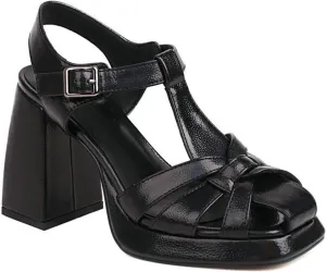 TNXZ Girl 's Platform High Heels Sandals Square Closed Toe Strappy Pumps Dress Party Summer Shoes for Daughters Prom