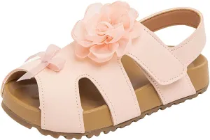 Toddler Girl Sandals Girls Shoes Comfortable Soft Sole Sandals Fashionable Flower Open Toe Beach