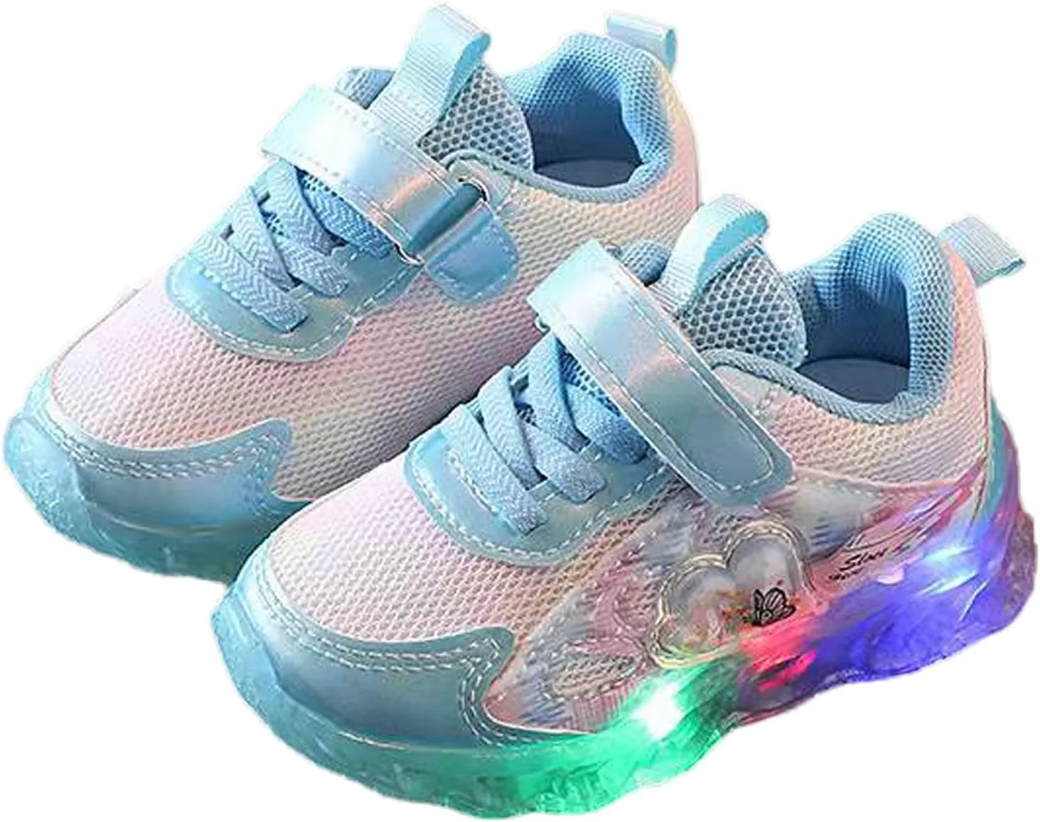 Toddler Girl Sneakers Toddler Kids Baby Led Light Sneaker Outdoor Mesh Breathable Casual Sport Shoes Baby Sneakers
