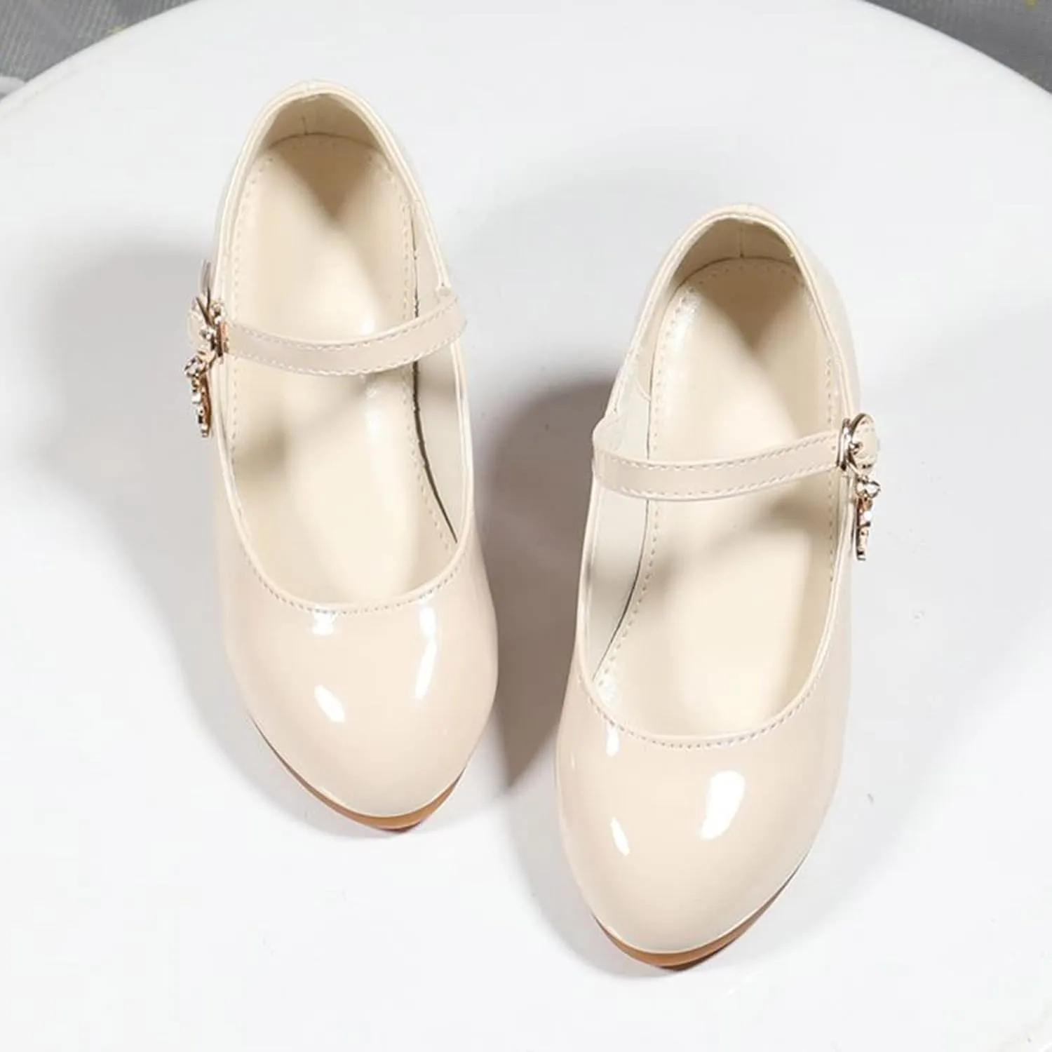 Toddler Girls Mary Jane Dress Shoes Flower Girl Wedding School Uniform Low Heels Toddler Little Kids Pump Shoes
