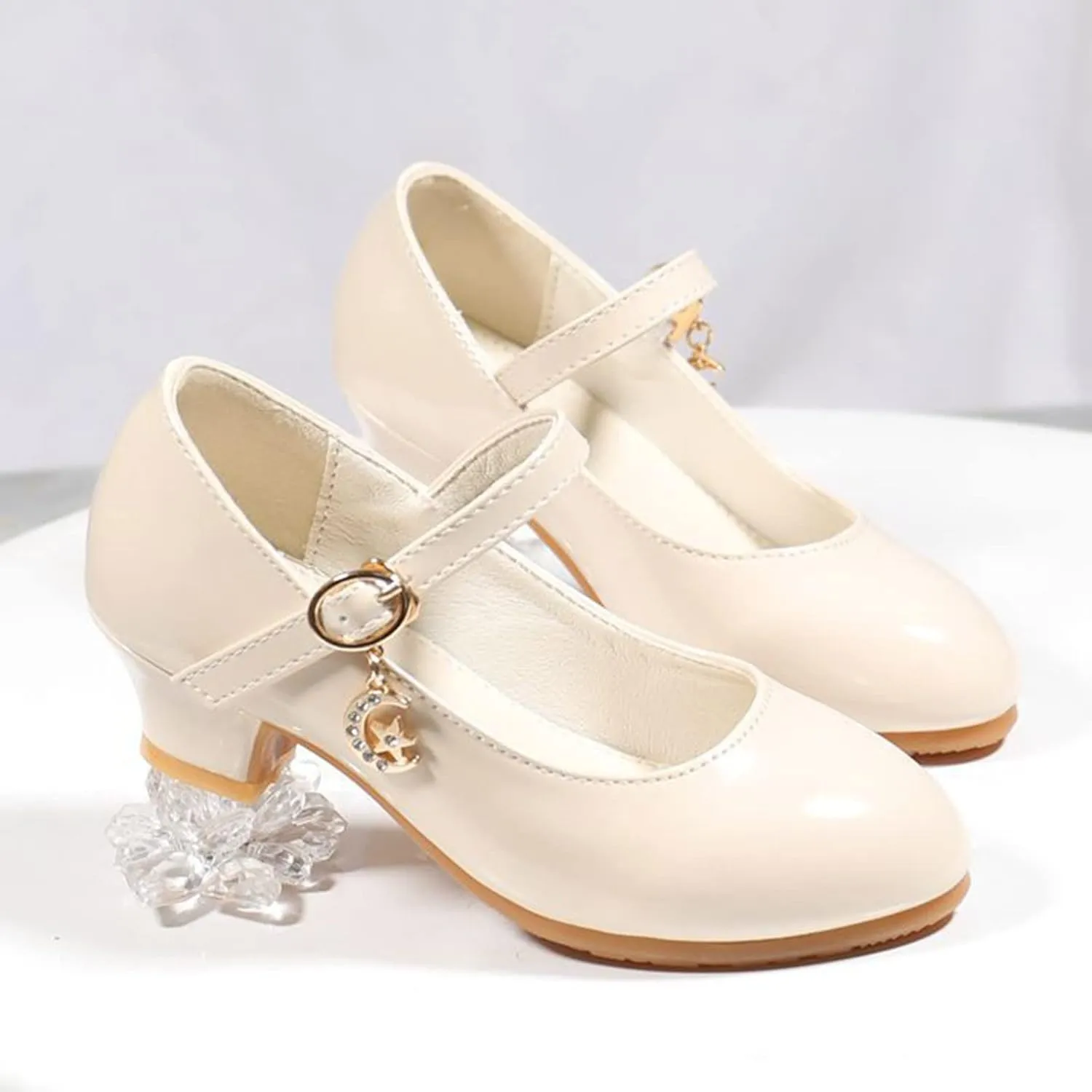Toddler Girls Mary Jane Dress Shoes Flower Girl Wedding School Uniform Low Heels Toddler Little Kids Pump Shoes