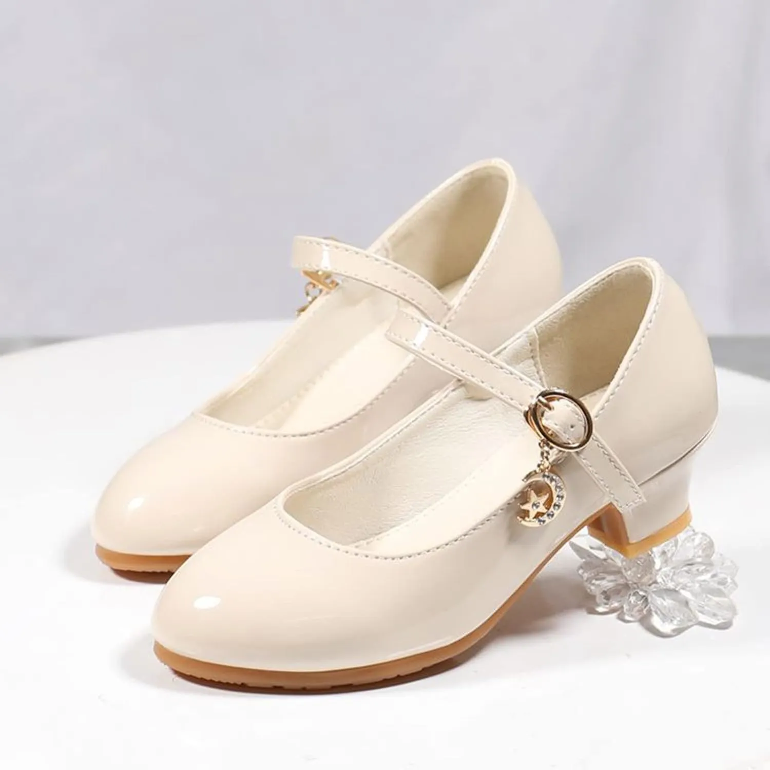 Toddler Girls Mary Jane Dress Shoes Flower Girl Wedding School Uniform Low Heels Toddler Little Kids Pump Shoes