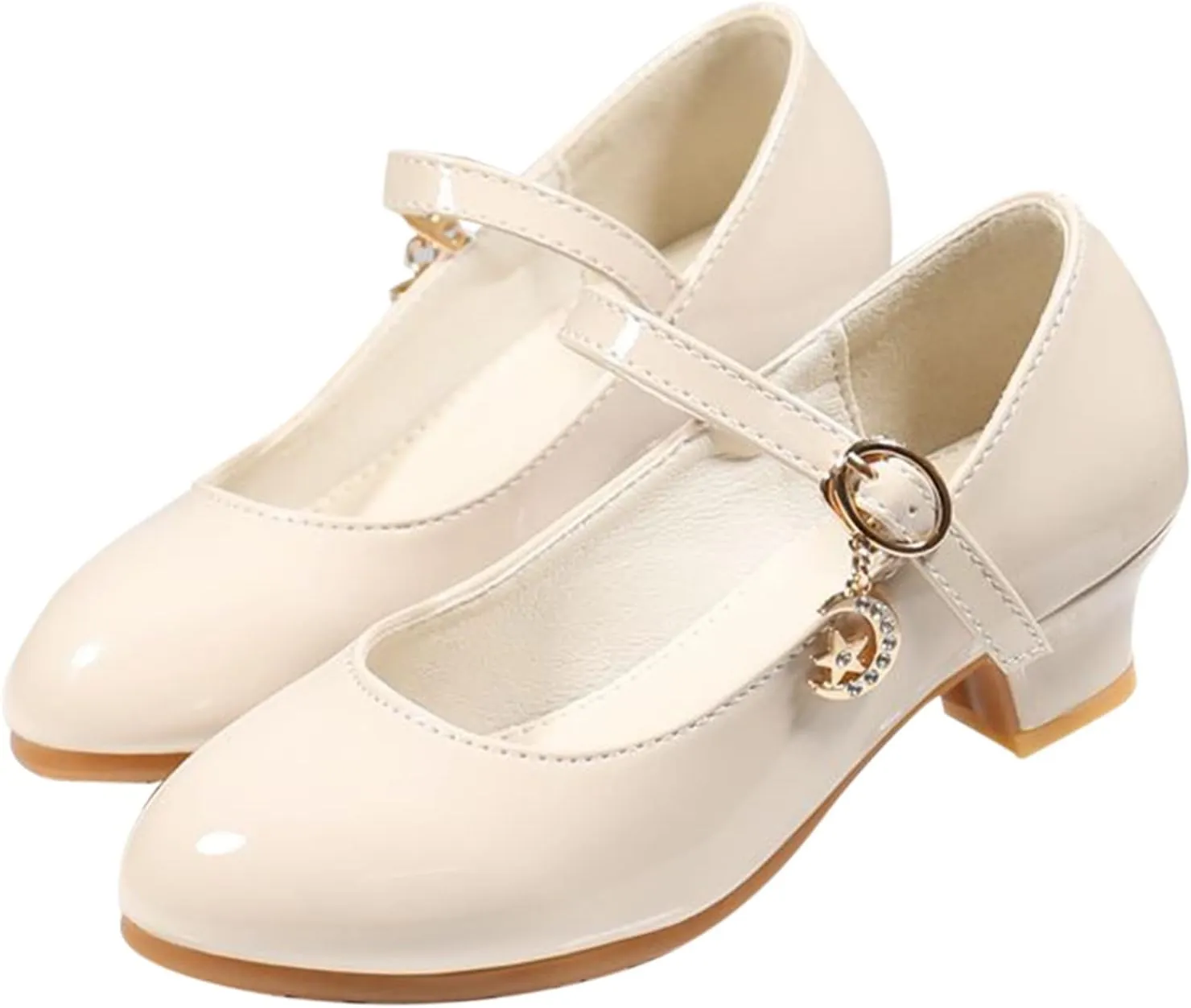 Toddler Girls Mary Jane Dress Shoes Flower Girl Wedding School Uniform Low Heels Toddler Little Kids Pump Shoes