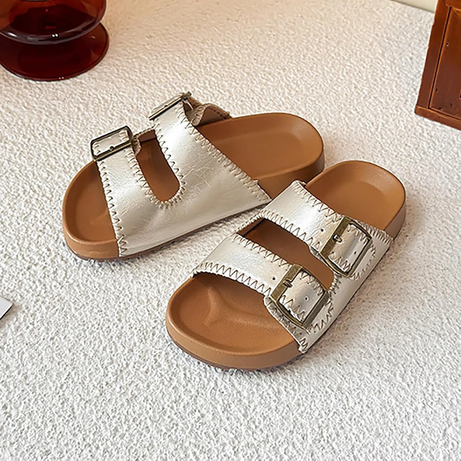Toddler Slippers Girls Shoes Comfortable Soft Sole One Foot Wear Slippers Fashionable Thick Sole Casual