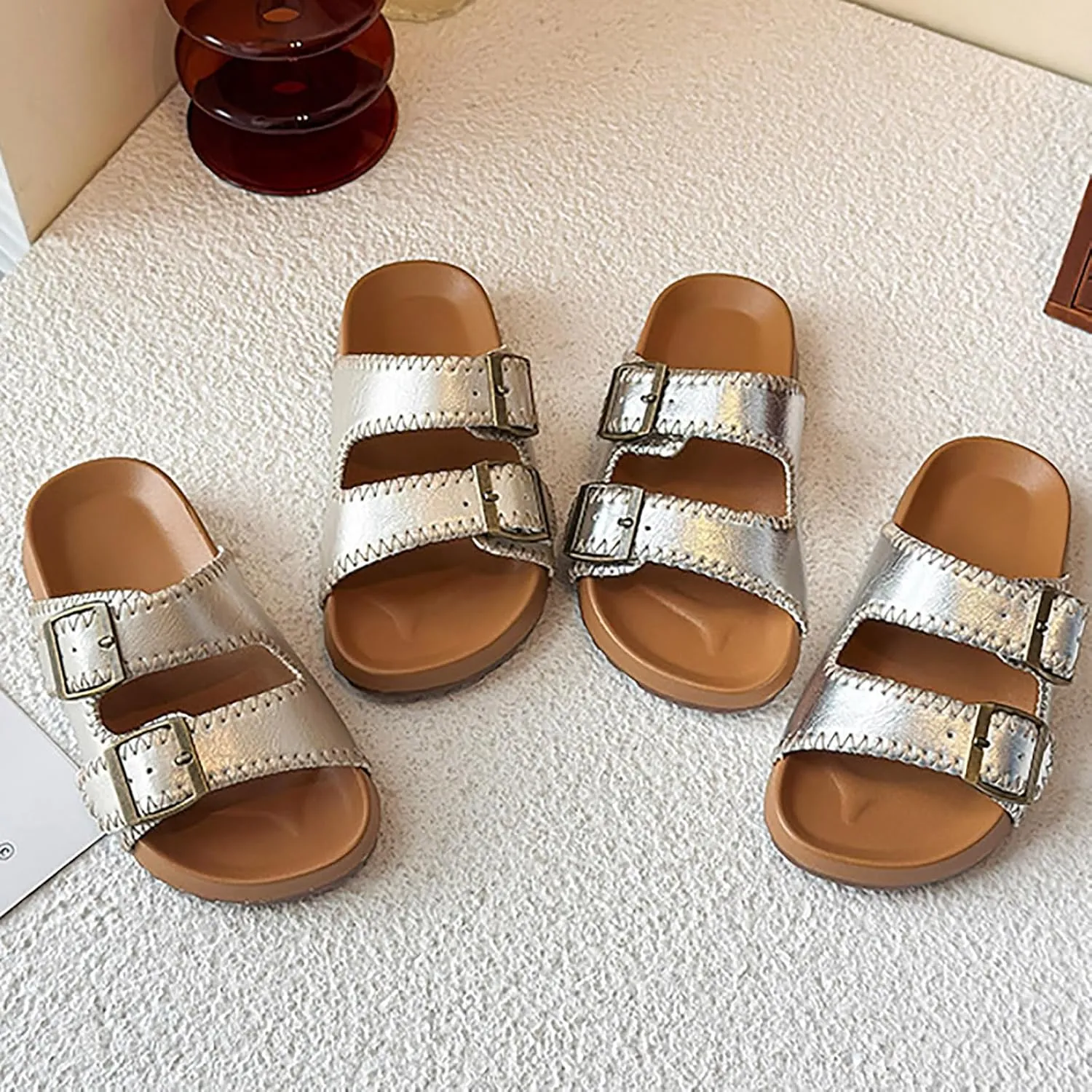 Toddler Slippers Girls Shoes Comfortable Soft Sole One Foot Wear Slippers Fashionable Thick Sole Casual
