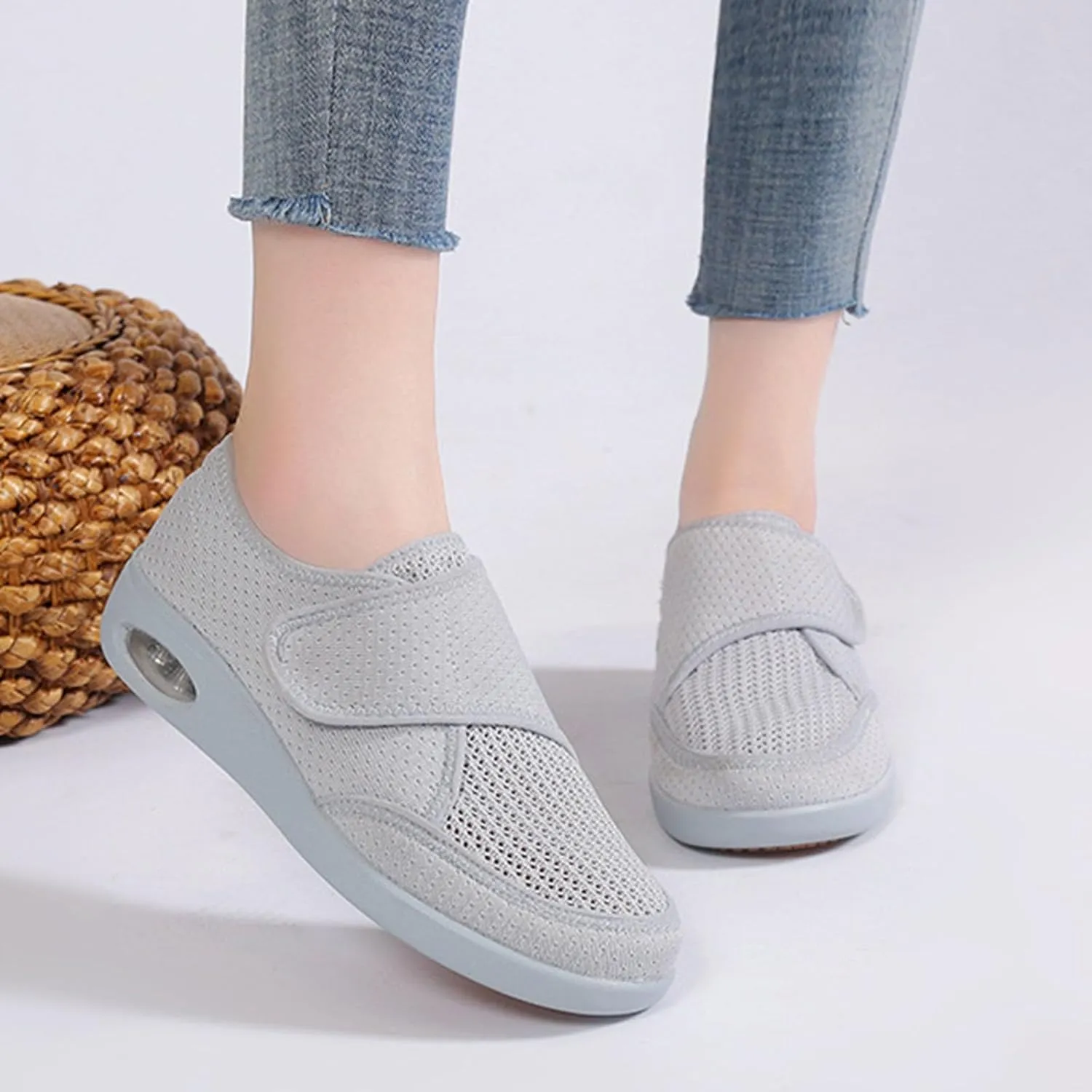 Unisex Adjustable Laceless Easy On and Off Soft Breathable Espadrilles Sketches Casual Shoes for Women, 6.5
