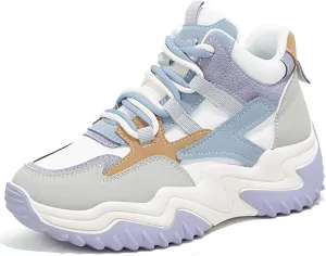 Women Breathable Sport Dad Shoes Thick Platform Sneakers,Platform Dad Shoes for Women,Lightweight Casual Everyday Walking Fashion Chunky Dad Shoes