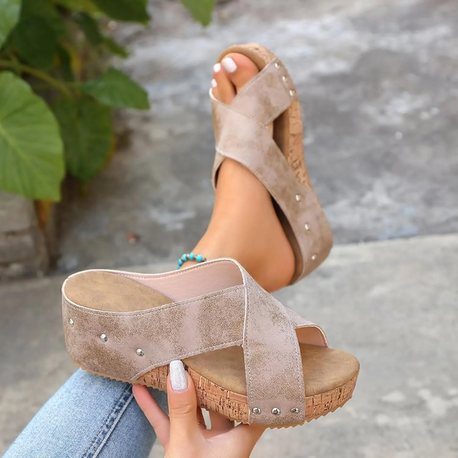 Women Width Wedge Sandals 2025 Spring Summer Corkys Shoes Casual Dressy Platform Styles for Wide Feet Women