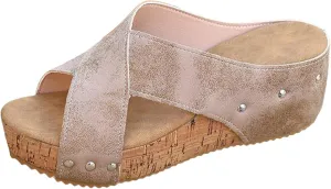 Women Width Wedge Sandals 2025 Spring Summer Corkys Shoes Casual Dressy Platform Styles for Wide Feet Women