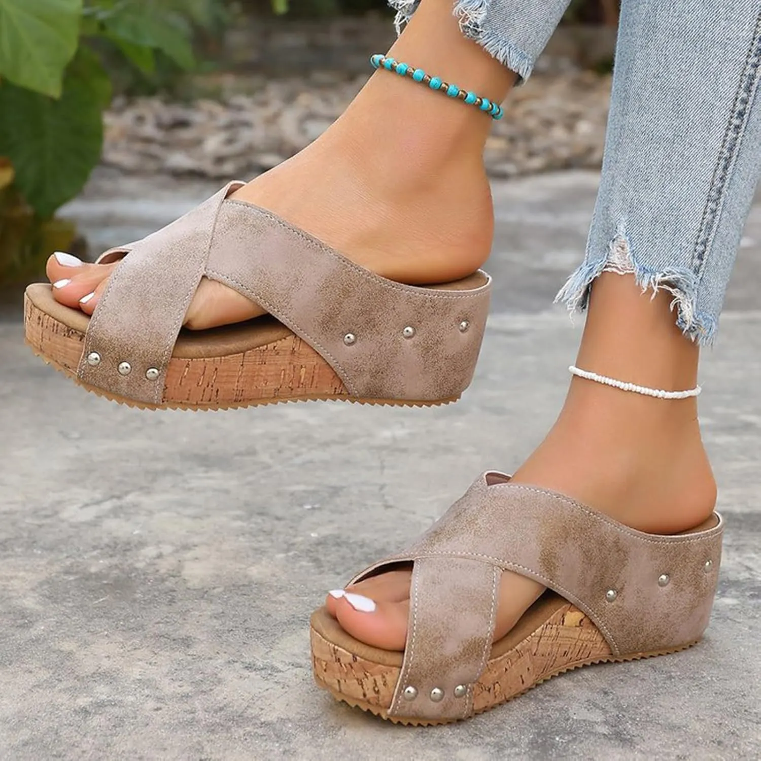 Women Width Wedge Sandals 2025 Spring Summer Corkys Shoes Casual Dressy Platform Styles for Wide Feet Women