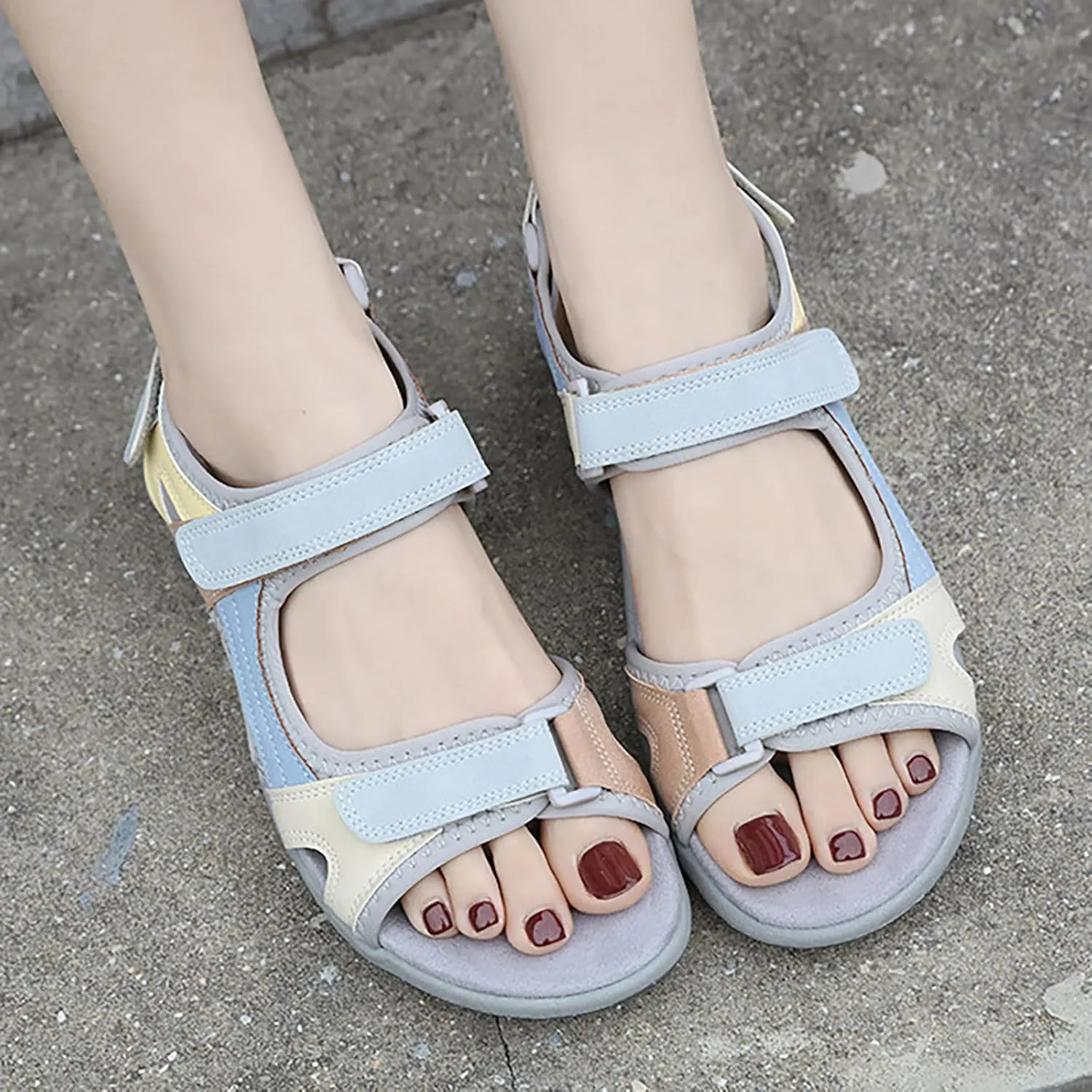 Womens Adjustable Flip Flops Arch Support Yoga Mat Cushion Summer Beach Walking Sandals Non Slip Casual Sport Water Friendly Shoes Orthopedic Shoes for Women